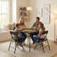 Ensemble de table de salle à manger 5 pièces avec 4 chaises pour petits espaces-1580830121