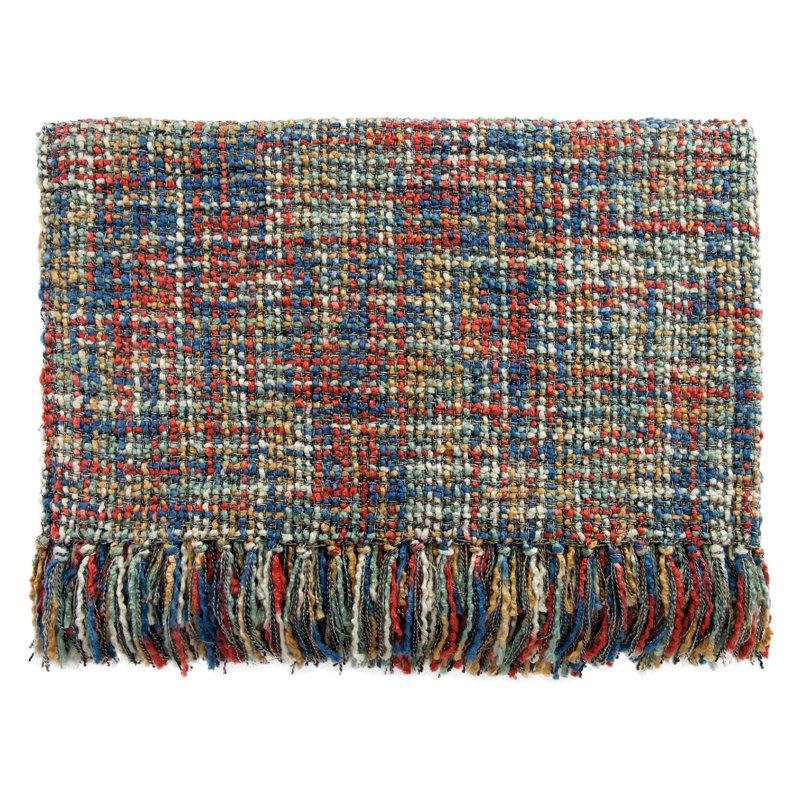 Waneka Machine Woven Throw Blanket, Charcoal