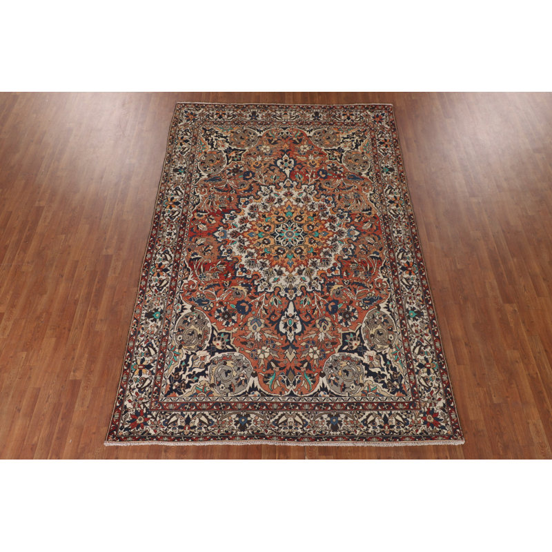 Tapis floral rétro 7 x 10