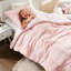 3 édredon en chenille à motif floral rose avec coussin décoratif et rembourrage