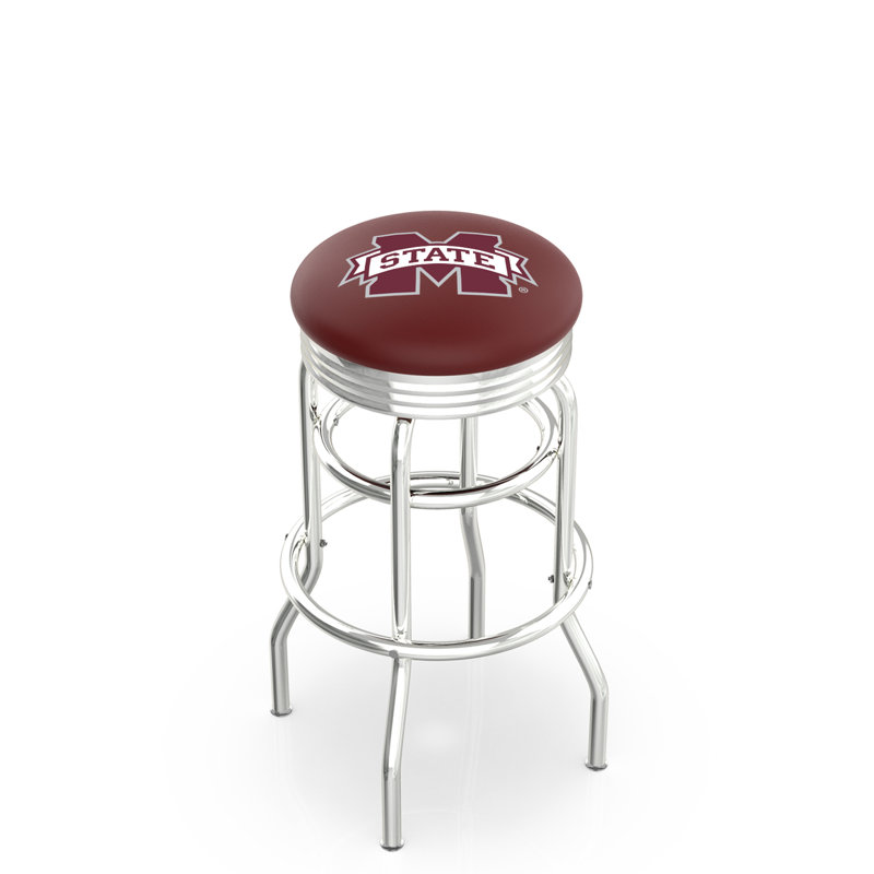 Tabouret de bar Logo Series, Tabouret de bar d'une hauteur de siège de 30 po, Double anneau chromé
