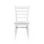 Ensemble de table ronde et de chaises blanches à finition échelle blanche 3 pièces-506664307