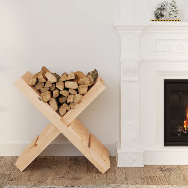 47cm W Solid Wood Log Rack, Brown
