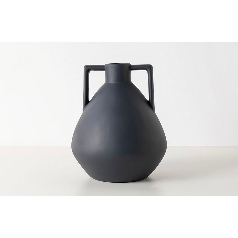 Clytie Ceramic Table Vase, 22cm H x 22cm W x 27cm D, Grey
