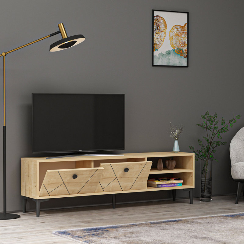 Sharyn Unfinished TV Stand for TVs up to 49", Sapphire Oak