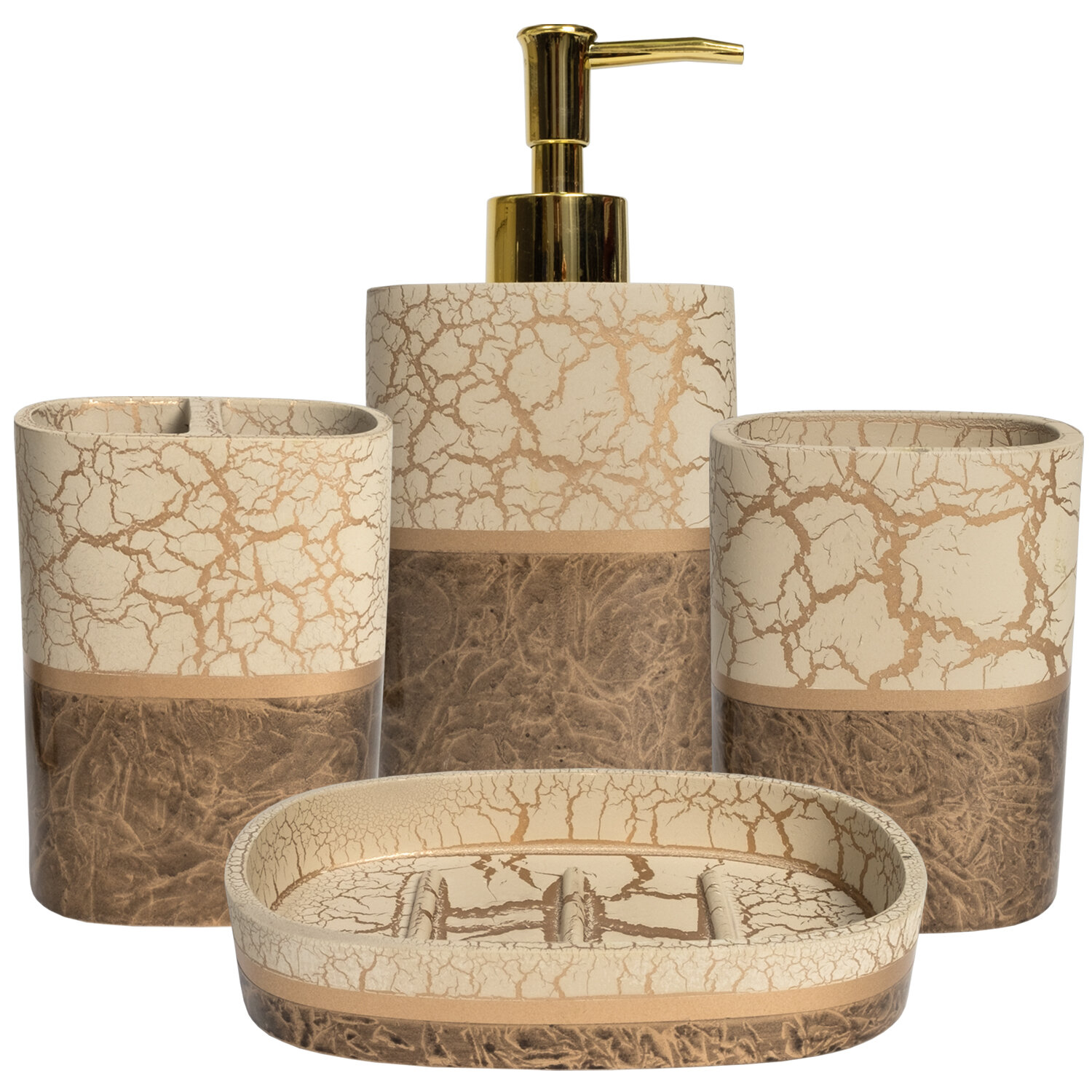 Savannah 4PC Bath Countertop Accessory Set