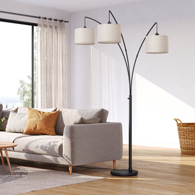 Lampe sur pied à arc 3 voies 83 po avec interrupteur rotatif 83 po