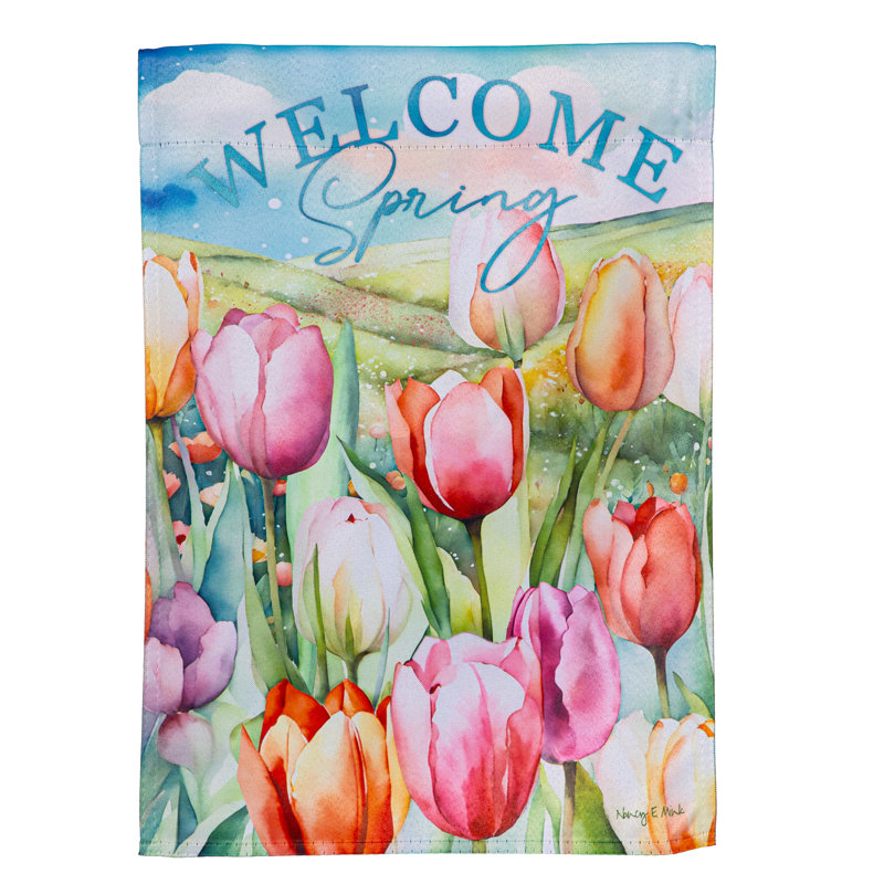 Drapeau de jardin en suède Tulip Fields