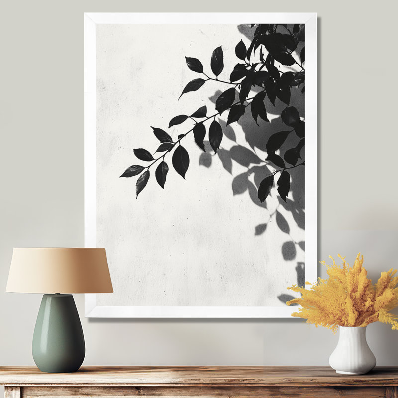 Tamera - décoration murale florale, H 40 po x l 30 po, Picture Framed, Blanc