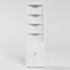 Tall Freestanding Corner Storage Cabinet with Two Doors and Five Adjustable Shelves for Versatile Home Organization and Space Saving