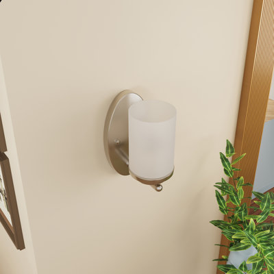 1-E26 Light Bulb 4.33inch Wall Sconces with Glass Shade