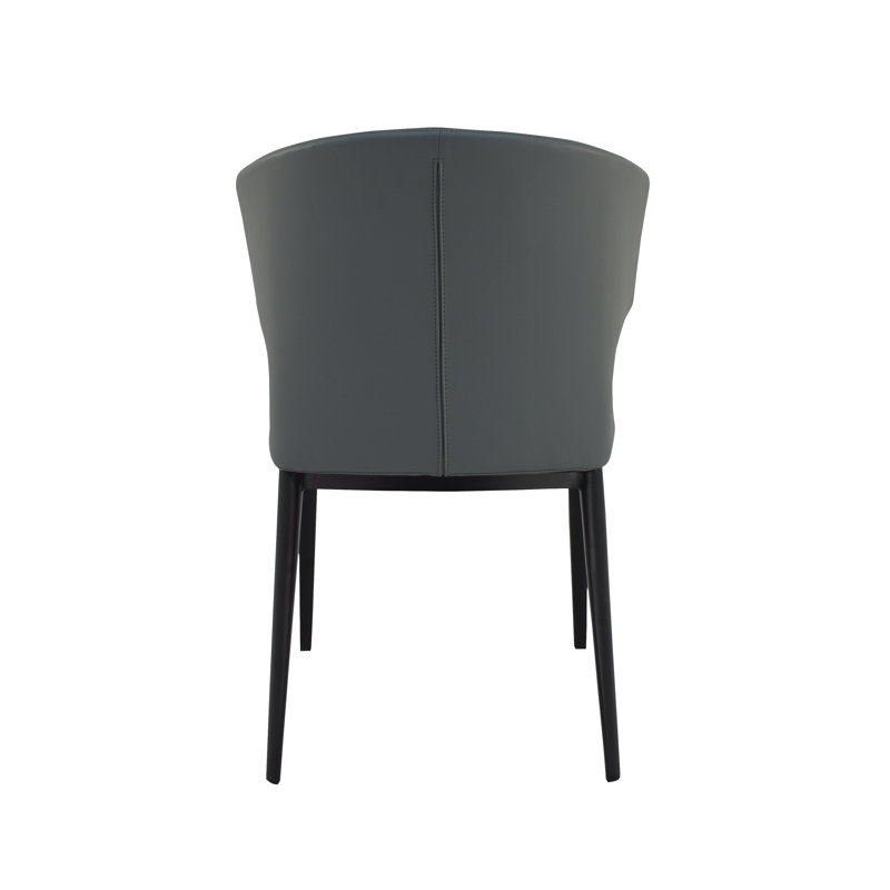 Nakia Upholstered Dining Chair, Dark Gray