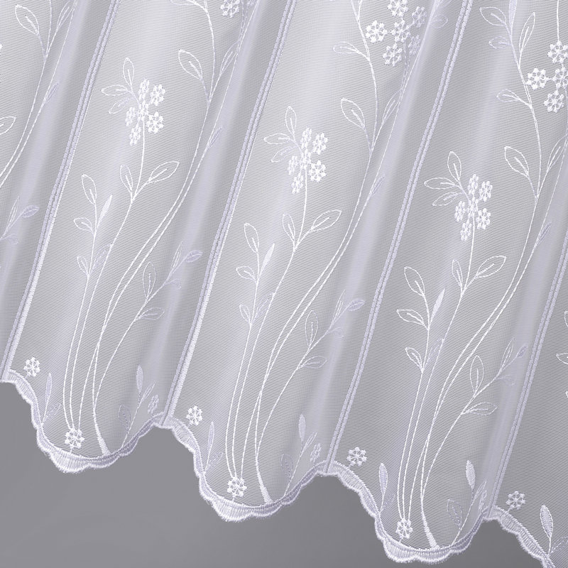 Asuncion Scalloped Cafe Curtain, 60cm H x 150cm W