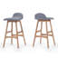 Ensemble de 2 tabourets de bar 28,5 po Mid-Century-689540533-689540529