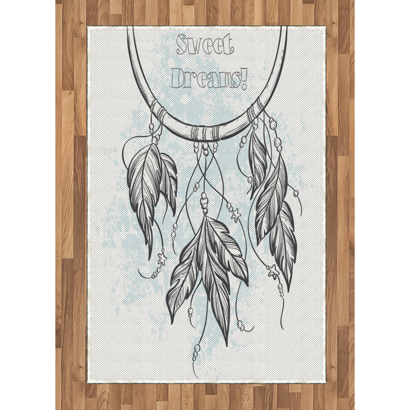 Saying High Density Long Fiber Poly Threads Decorative Area Rug Carpet, Rectangle 4' x 5'8"