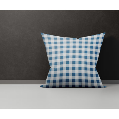 Plaid Cotton Reversible Throw Pillow