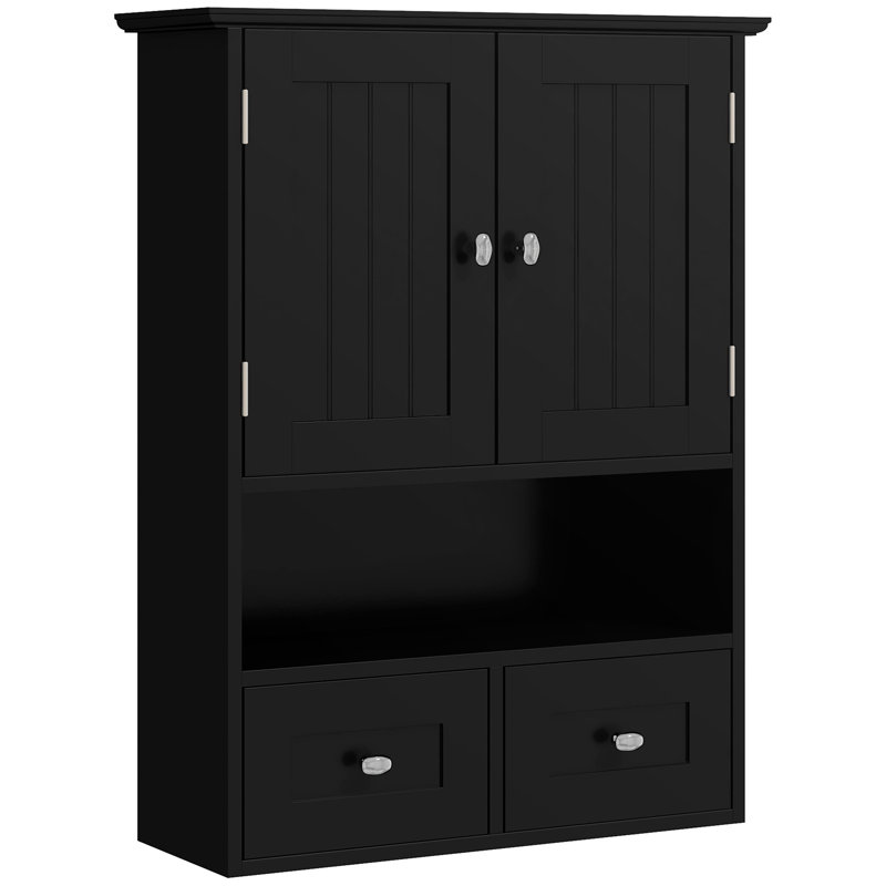 Armoire à pharmacie avec tiroirs pour pharmacie, Noir
