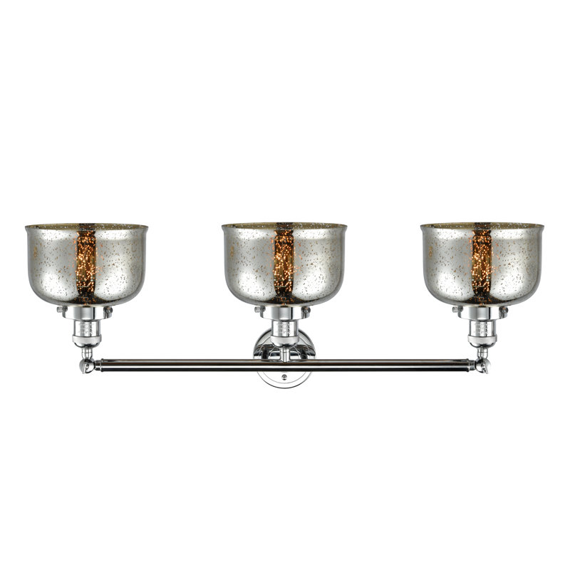 Éclairage pour salle de bain 3 lumières Hanif, Ampoule non incluse, Chrome poli