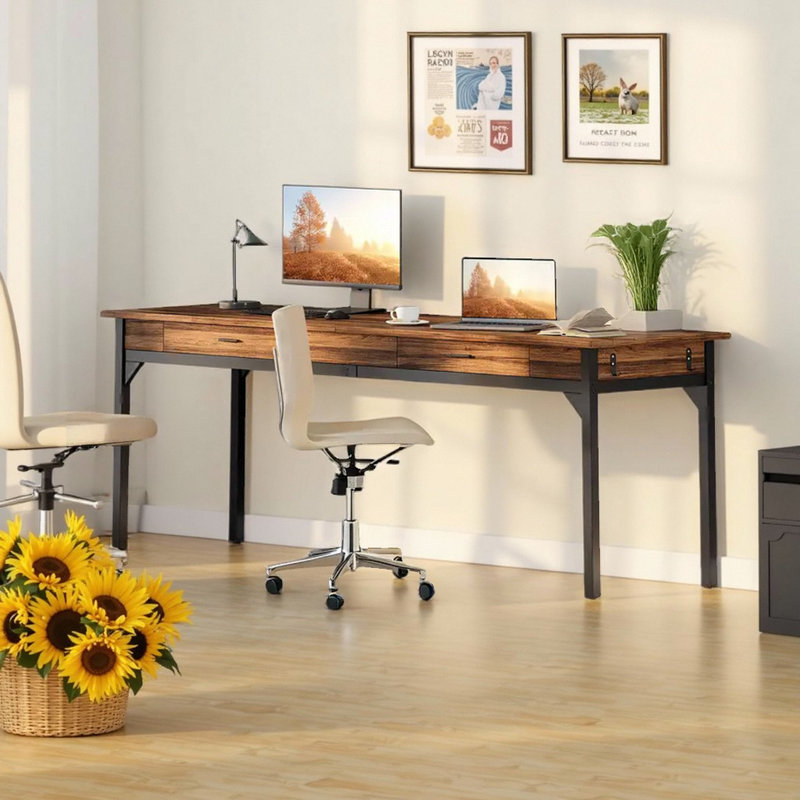78.7" Extra Long Double Office Desk Computer Desk - Shared Workspace Solution