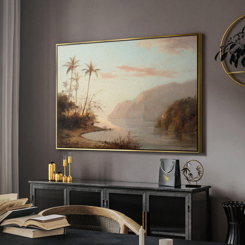 «Vintage Landscape-XXXVI» sur toile, Or, H 25 po x l 37 po