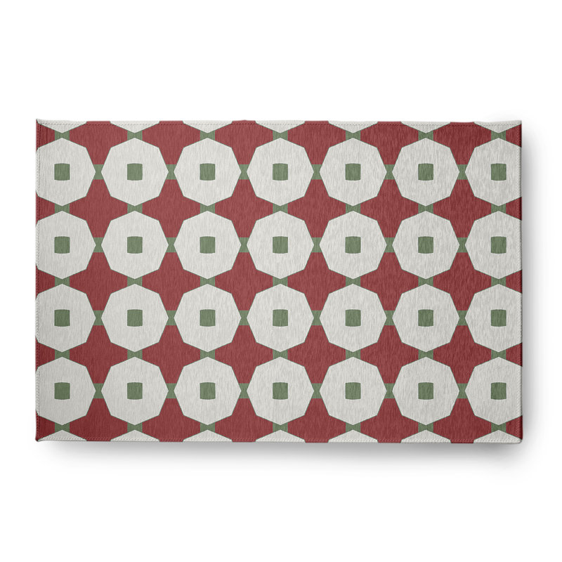Tapis en chenille à boutons, Rectangle 4 pi x 6 pi