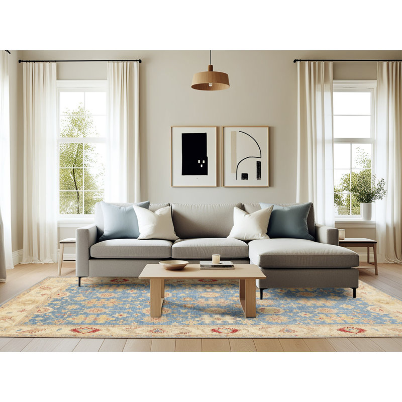 Beige sud-ouest Darlene Tapis décoratif, Rectangle 6 pi x 9 pi