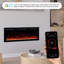 Vibrance 50" Recessed or Wall Mounted Electric Fireplace Heater, Multi-Flame Colours, Voice Assistant Compatible - Crystals Only-102270340-116467326