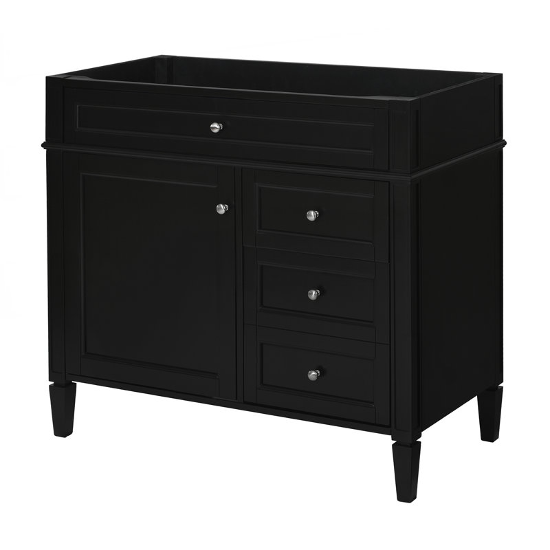 Meuble-lavabo 36 po sans lavabo supérieur, Noir, noir, noir, noir