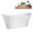 67" Streamline Soaking Freestanding Tub and Tray With Internal Drain-101698038