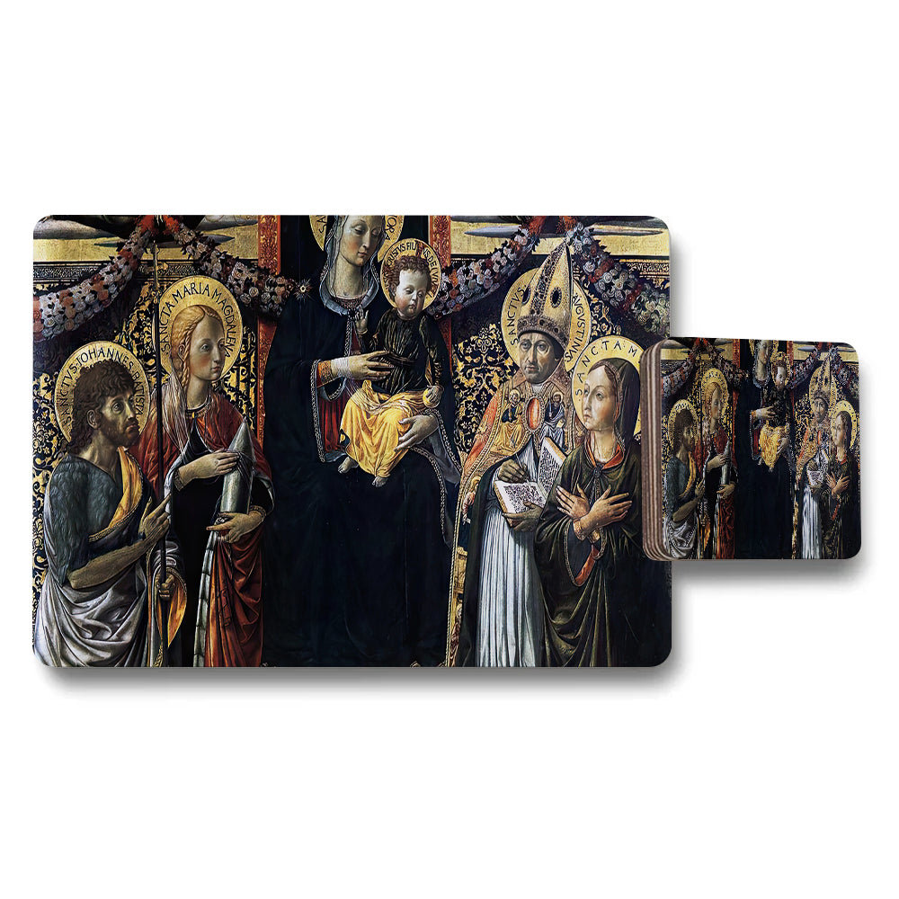 Madonna and Child Artwork Placemat and Coaster Set for Dining
