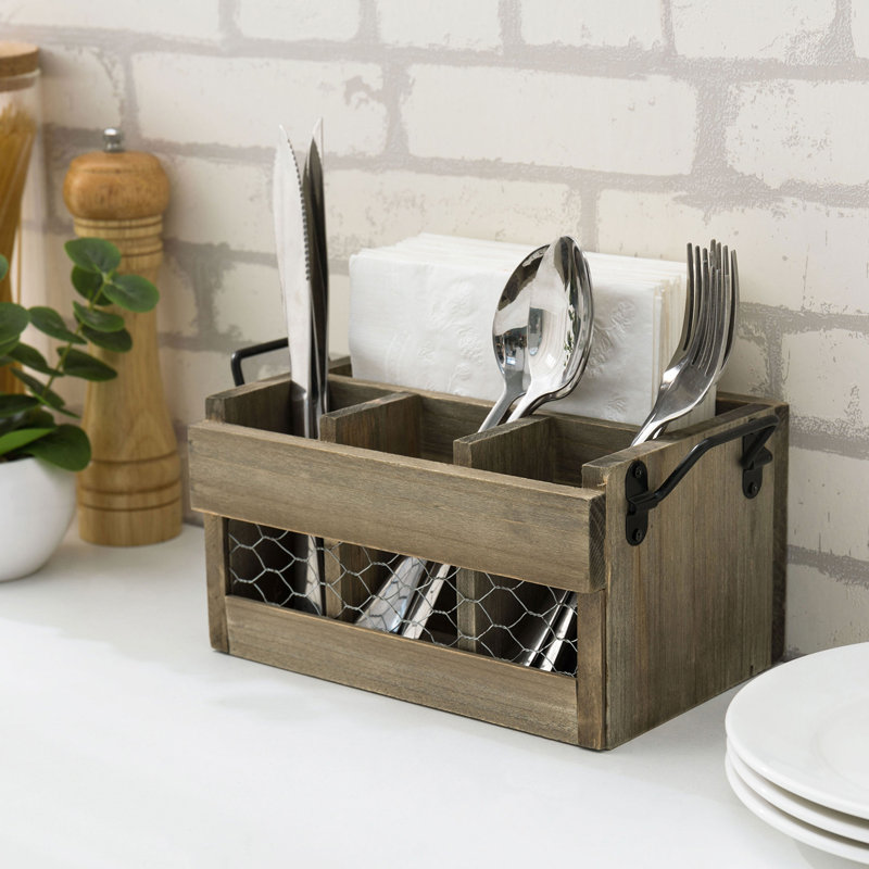 Wood Flatware Caddy