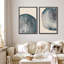 «Tree Ring», œuvre de souche en bois bleu marine, images murales simples et rustiques modernes, ensemble de 2 reproductions d'art sur toile, 16 x 24 x 2, 24 x 36 x 2-91068942-91068944-119385137
