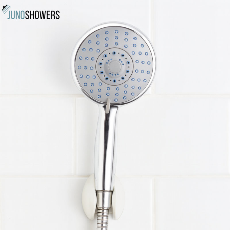Système de douche mural moderne avec contrôle thermostatique et pomme de douche à effet pluie