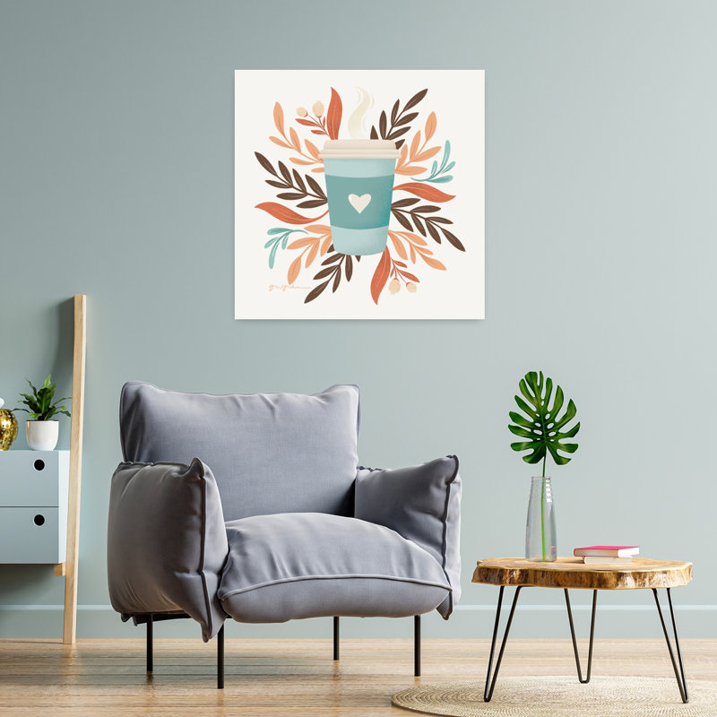 Mélange moderne avec art bleu-brun, H 24 po x l 24 po