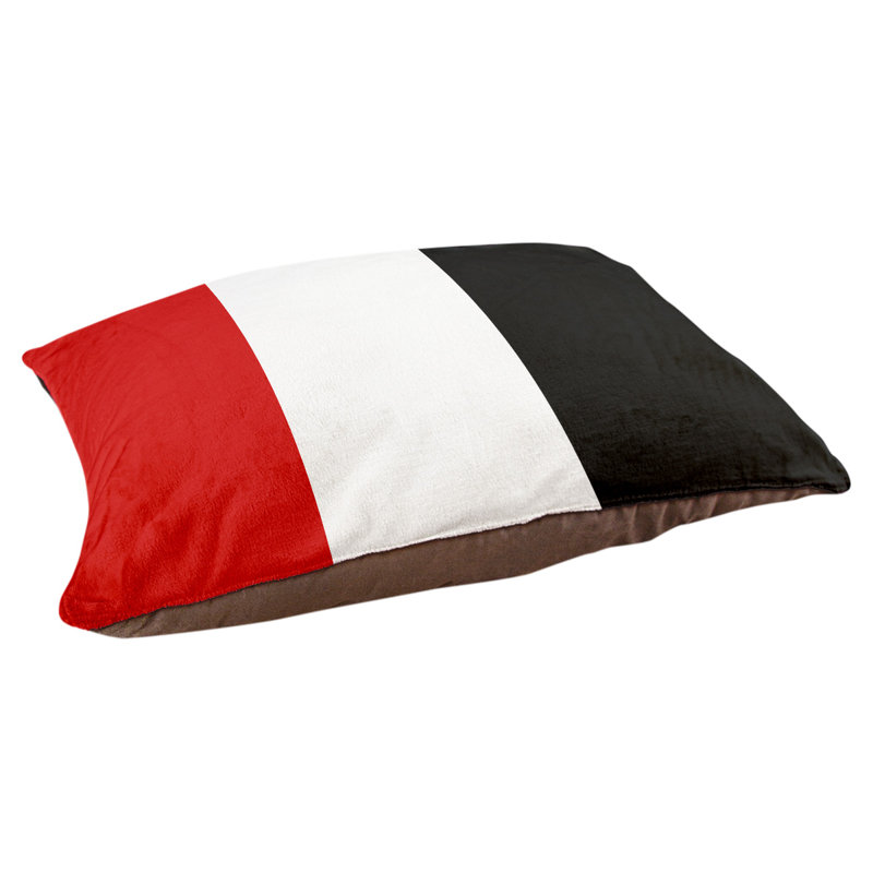 Coussin d'intérieur Las Vegas, Très grand (l 50 po x P 40 po x H 7 po), Rouge/noir