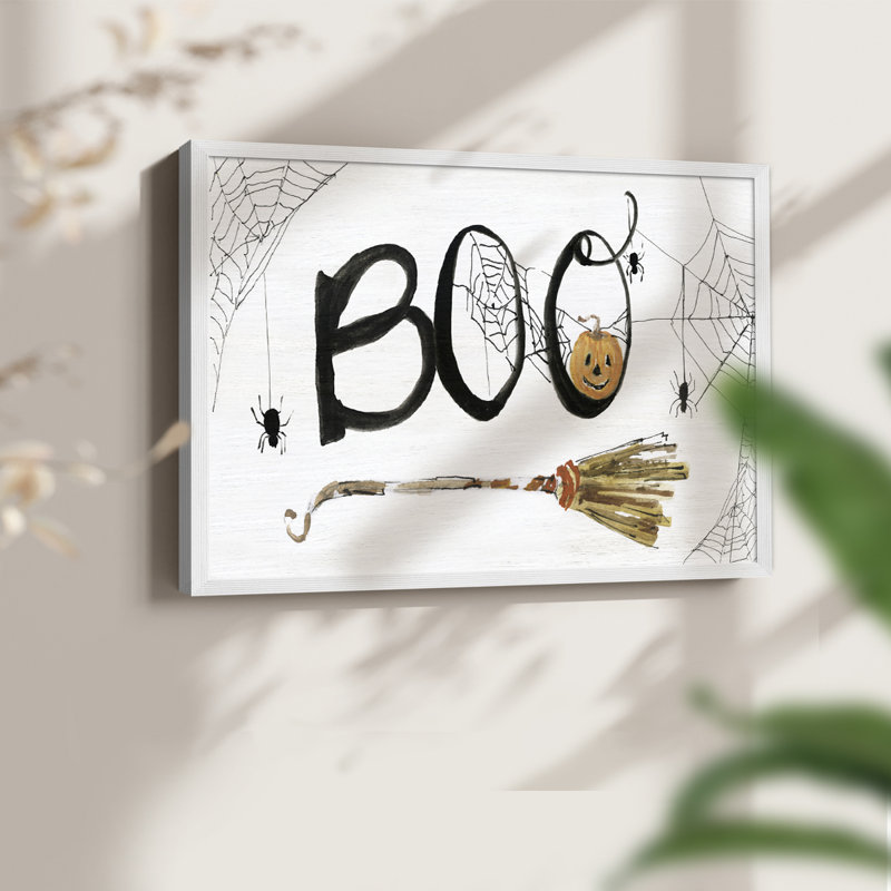 Boo - Imprimé encadré - Restickable, H 22 po x l 28 po, Blanc