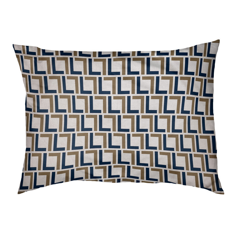 Coussin d'extérieur pour chien Tuileries, Très grand (l 40 po x P 50 po x H 6 po), Bleu millénaire / or nouveau siècle
