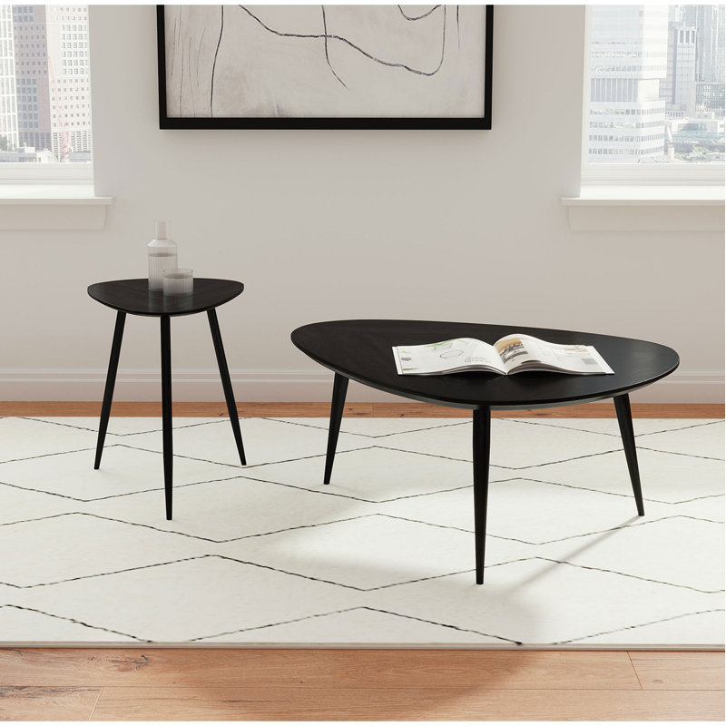 Triangular Solid Wood Coffee Table