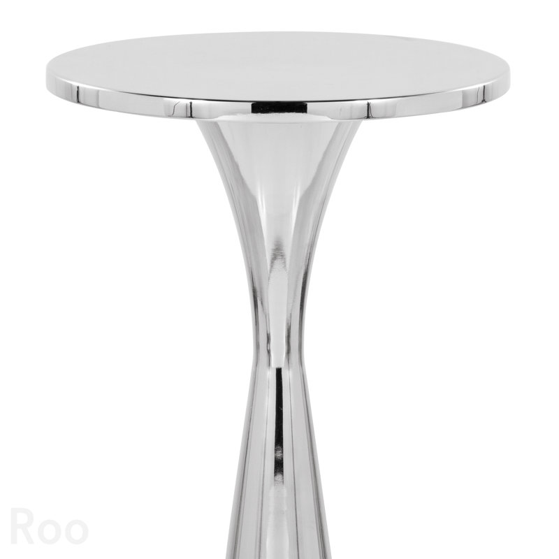 Table d'appoint contemporaine 22 po en nickel poli