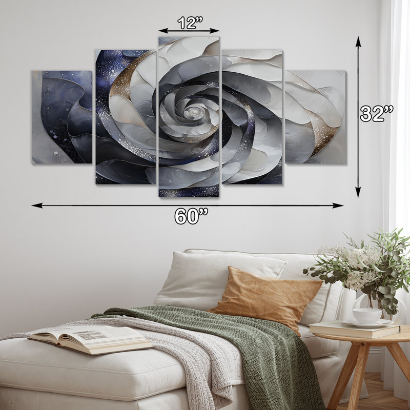 Cybera abstrait cosmique vortex III - spirales abstraites - art mural moderne
