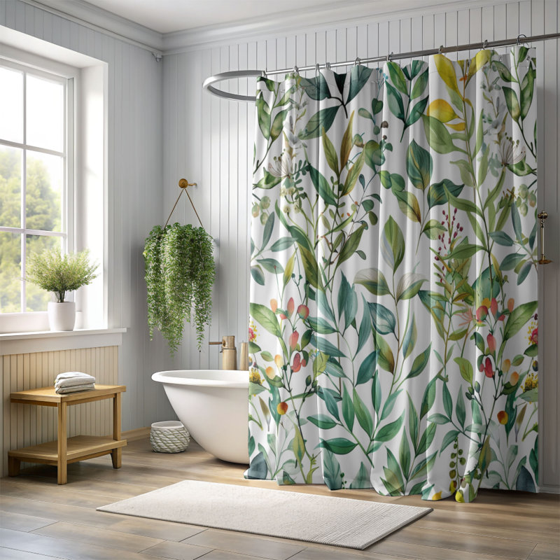 Spring Blur - Rideau de douche Premium, H 74 po x l 71 po