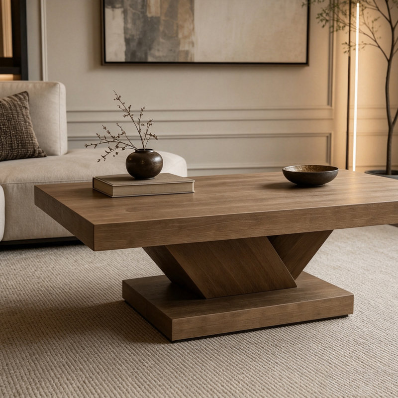 Table basse 47 "Modern, Noyer