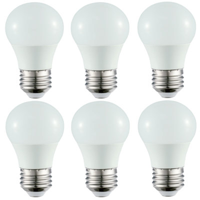 6- Pack, LED, Dimmable, UL Listed, A15 Light Bulb, Warm White 2700K