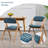 Dining Folding Chair with Linen Seat-1430048512
