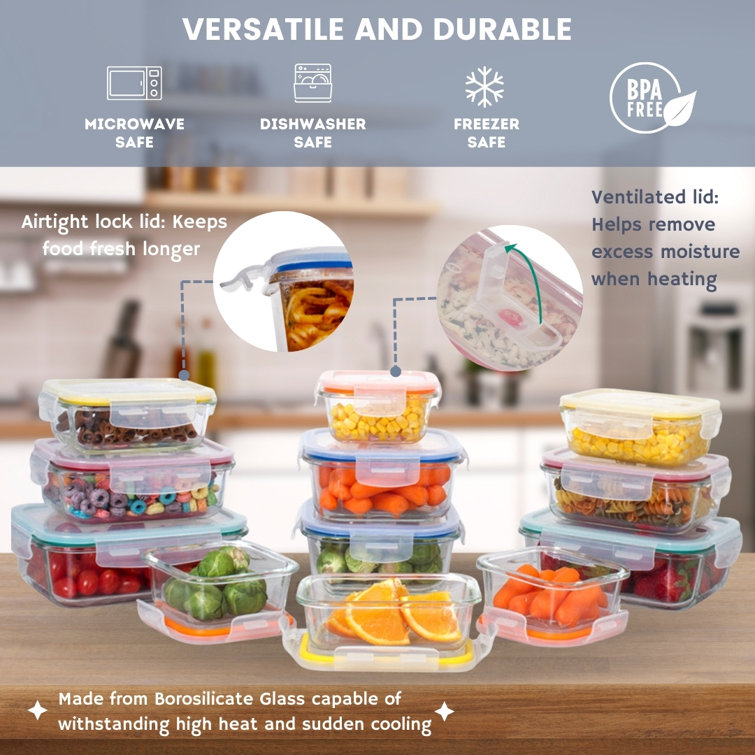 Glass Food/Cereal Clip Lock Storage Container with BPA Free Lid Safe  Borisilicate Pyrex Glass Food Storage Containers with Airtight Lid - China Glass  Food Container and Food Container price