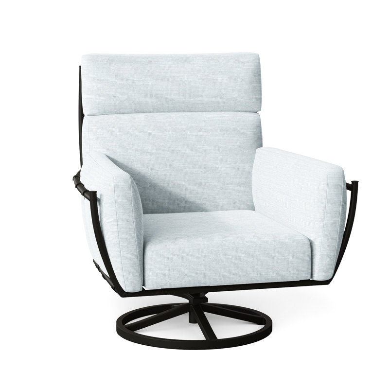 Chaise berçante pivotante en aluminium Majorca, Pas de soudure, Ciel de papier