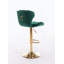 Ensemble de 2 tabourets de bar réglables avec repose-pieds chromé et base pivotante-1059126476