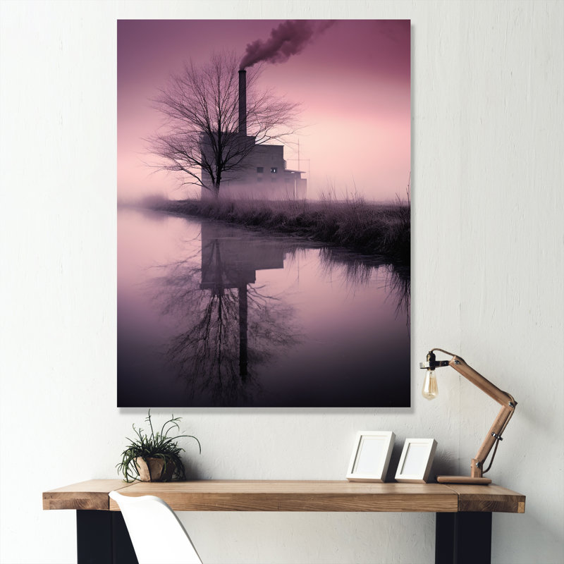 Moody Serenity Factory sur toile, Toile tendue, H 44 po x l 34 po x P 1,5 po