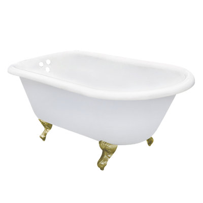 Baignoire sur pattes ovale rectangulaire en fonte 54 pouces Kingston Eden