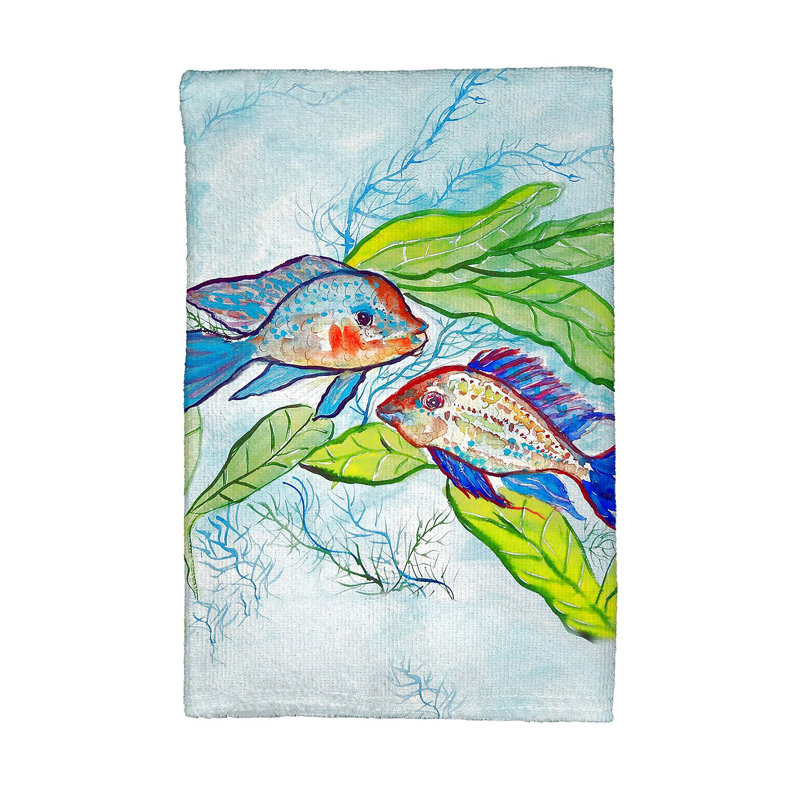 Serviette de thé à paires de poisson